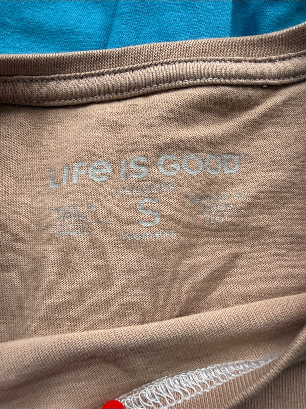 Life Is Good Tan/Burgundy/blue Graphic Long  Tee - Picture 4 of 15